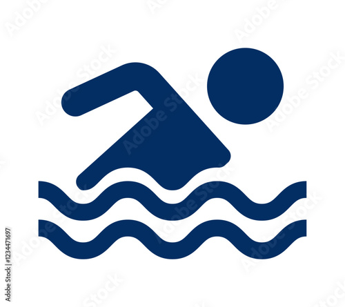 Swimmer sign icons lifeguard safety swimming vector image