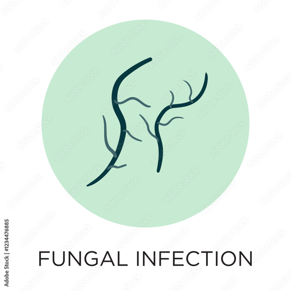 Obraz premium Vector Fungal Infection Icon
