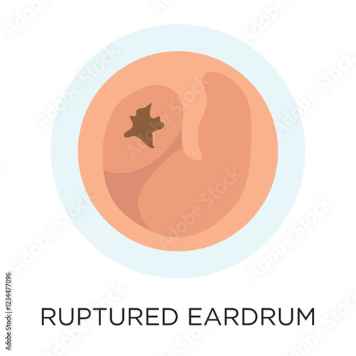 Vector Ruptured Eardrum Icon