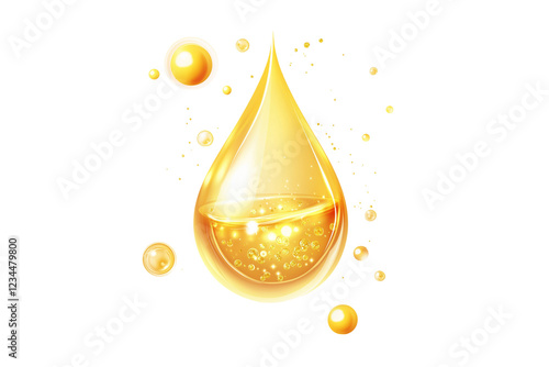oil drop on transparent background	