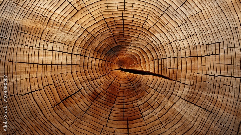 Top View of Tree Rings Displaying Detailed Growth Patterns and Natural Textures in Wood Grain with Warm Tones and Intricate Lines Top View of Tree Rings Displaying Detailed Growth Patterns and Natural Textures in Wood Grain with Warm Tones and Intricate Lines