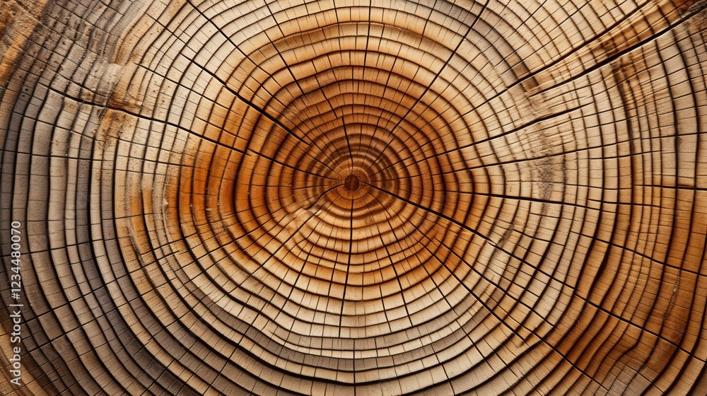 Detailed Close-Up View of Tree Rings Revealing Natural Patterns and Growth Layers in Wood Surface with Circular Texture and Earthy Tones Detailed Close-Up View of Tree Rings Revealing Natural Patterns and Growth Layers in Wood Surface with Circular Texture and Earthy Tones