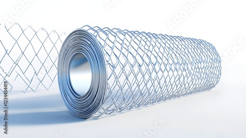 High-Quality Photorealistic Chain Link Fencing Material Isolated Background