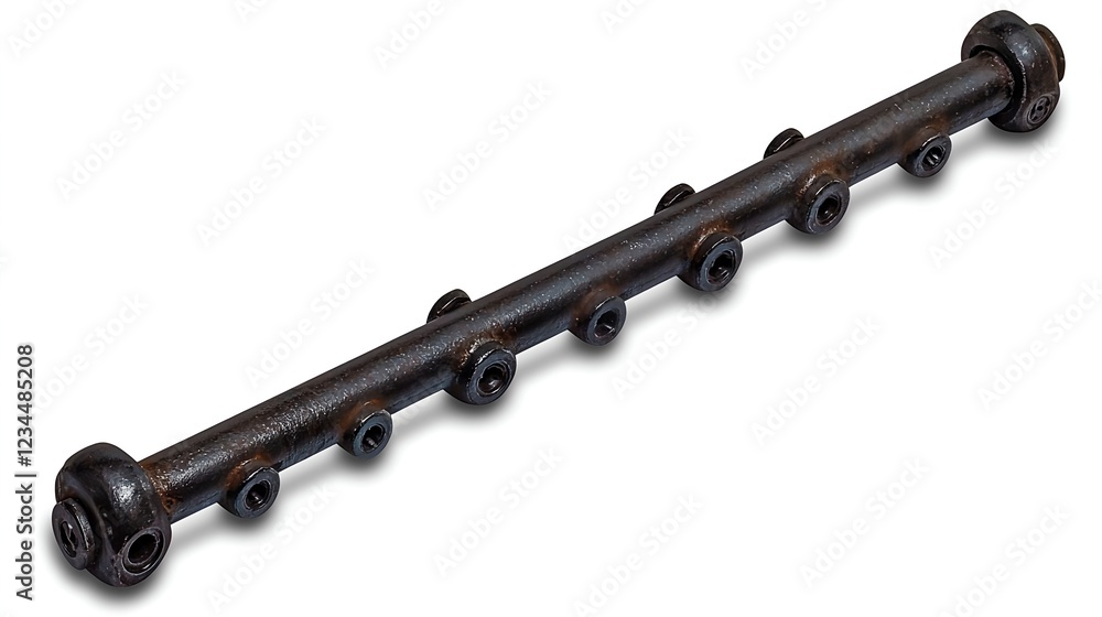 Fototapeta premium Heavy Duty Chain Isolated on White Background for Photostock Use