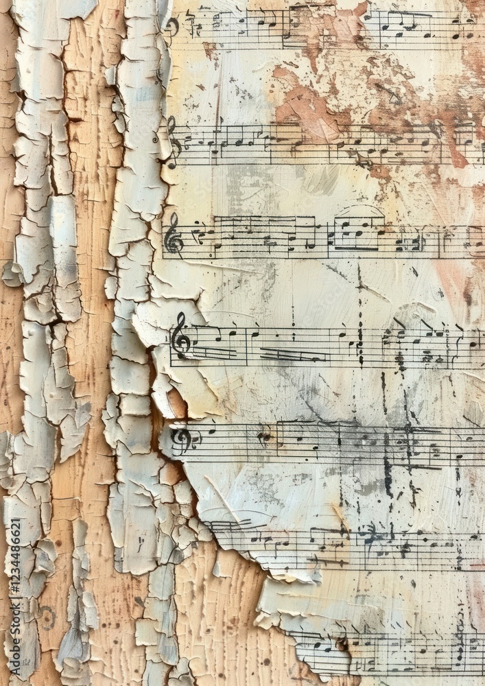 Close up on pale sheet music backgrounds old deterioration. Close up on pale sheet music backgrounds old deterioration.