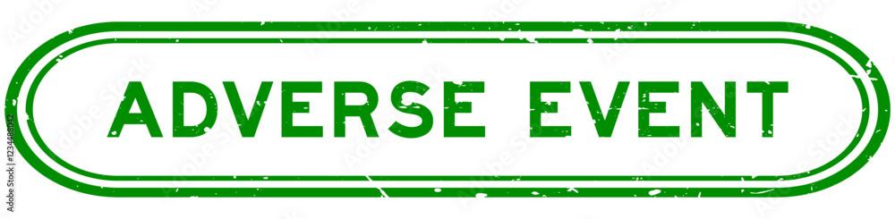 Grunge green adverse event word rubber seal stamp on white background Grunge green adverse event word rubber seal stamp on white background