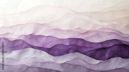 Wallpaper Mural Purple silk fabric texture, layered mountains, soft light, abstract background, design Torontodigital.ca