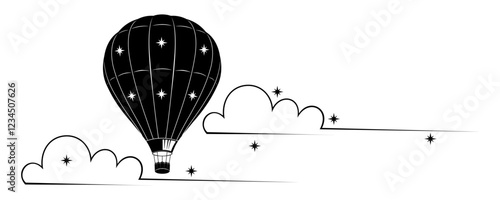 hot air balloon vector illustration 4