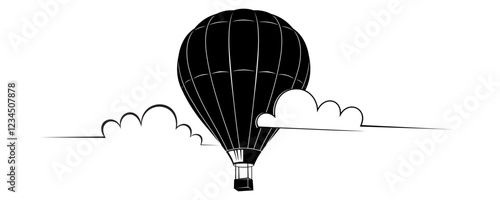 hot air balloon vector illustration 1