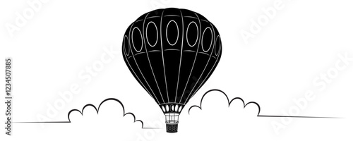 hot air balloon vector illustration 