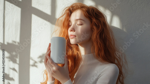 Girl with product mockup