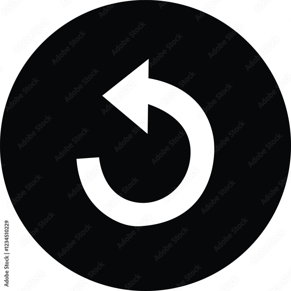 replay track icon vector. Elements for video streaming app replay track icon vector. Elements for video streaming app