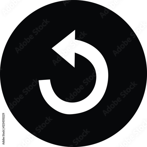 replay track icon vector. Elements for video streaming app