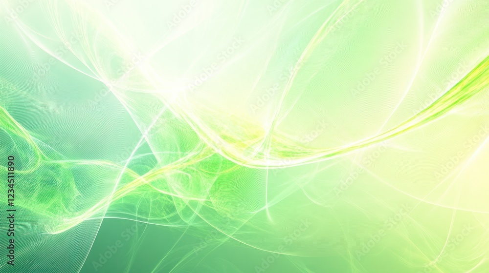 Green abstract light energy flow background, website design Green abstract light energy flow background, website design