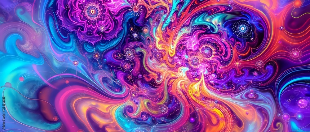 Cosmic Dreamscape: Vibrant Abstract Galaxy Explosion Cosmic Dreamscape: Vibrant Abstract Galaxy Explosion