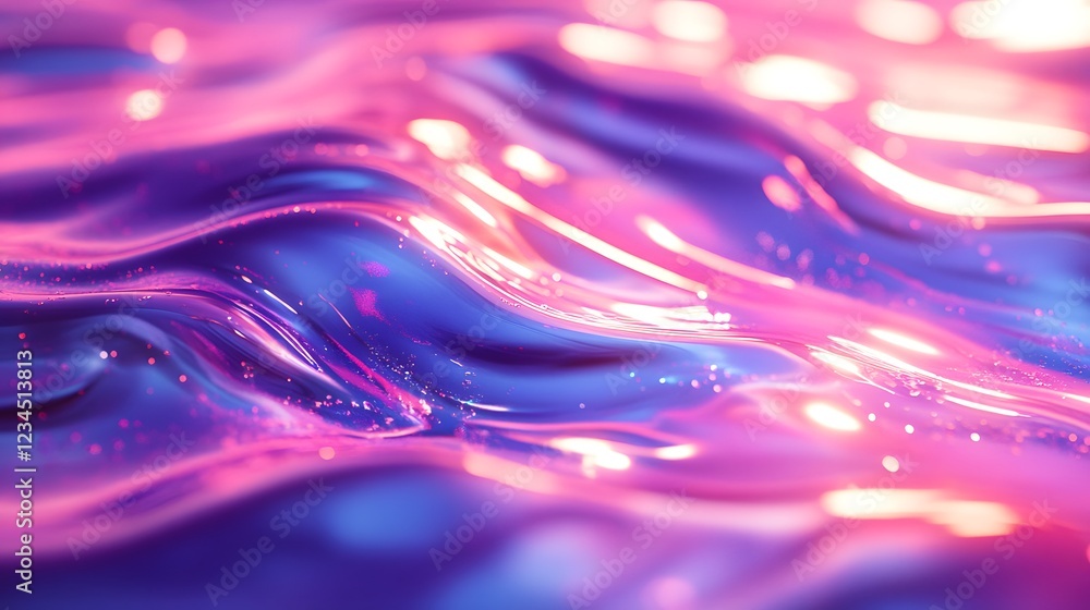 Vibrant Abstract Fluid Background with Neon Purple and Orange Metallic Waves Vibrant Abstract Fluid Background with Neon Purple and Orange Metallic Waves