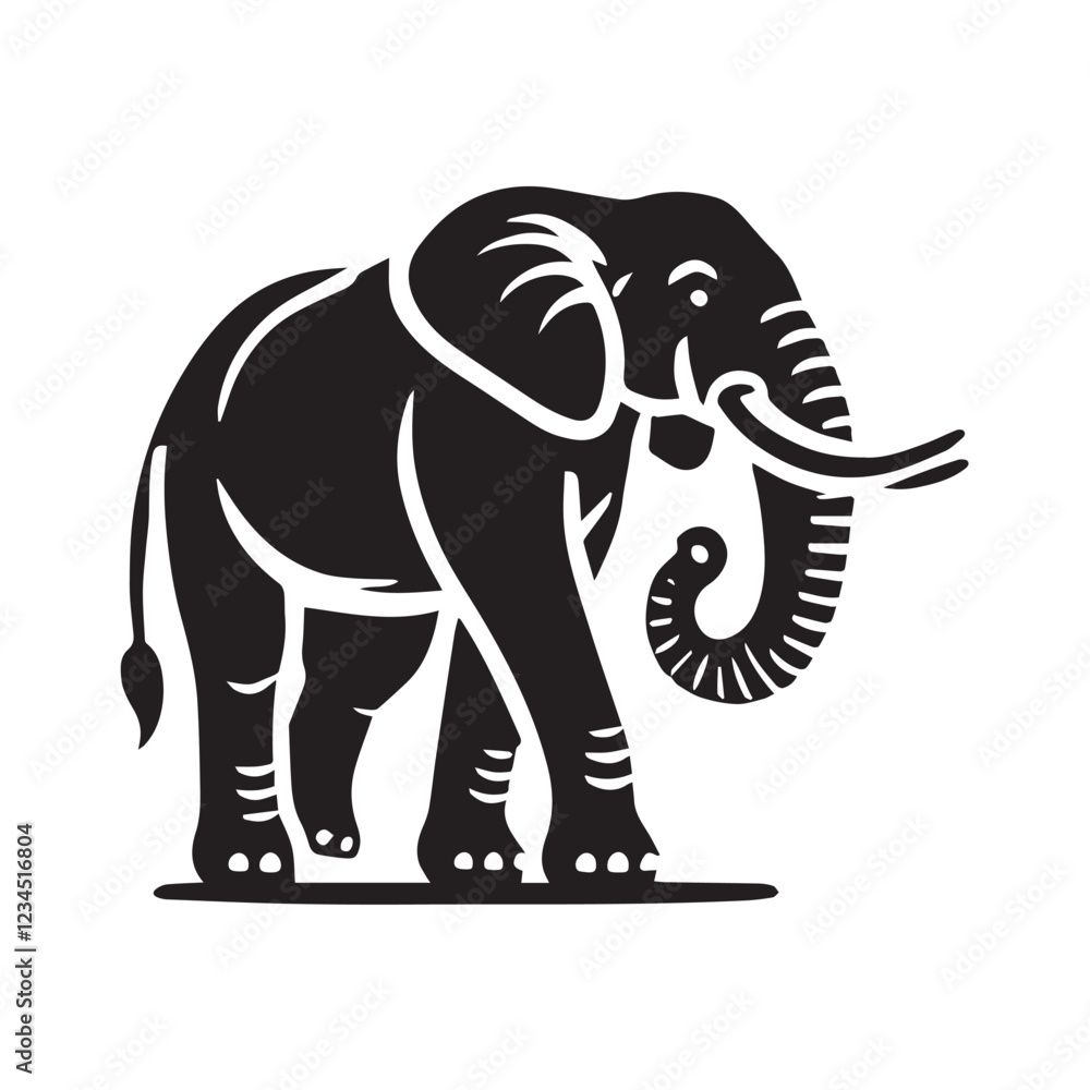 Elephant Head Silhouette vector Elephant Head Silhouette vector
