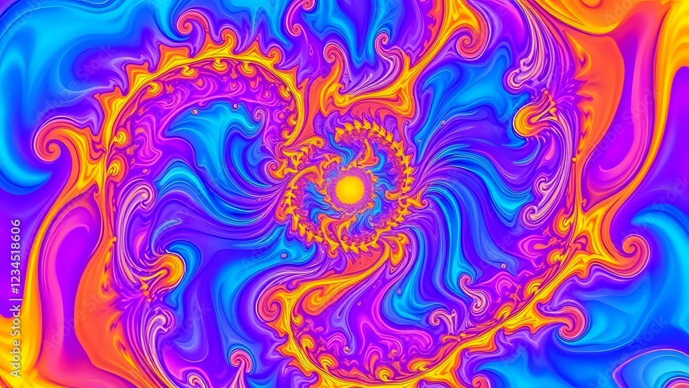 Vibrant Abstract Fractal Art - Mesmerizing Swirls of Color Vibrant Abstract Fractal Art - Mesmerizing Swirls of Color