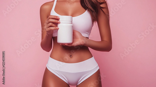 Girl with product mockup