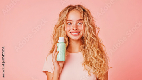 Girl with product mockup