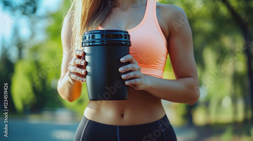 Girl with product mockup
