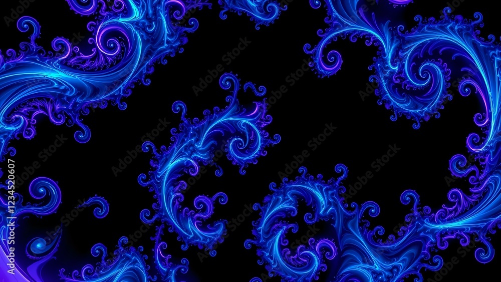 Cosmic Blue Fractal Abyss - Infinite Complexity Wallpaper Cosmic Blue Fractal Abyss - Infinite Complexity Wallpaper
