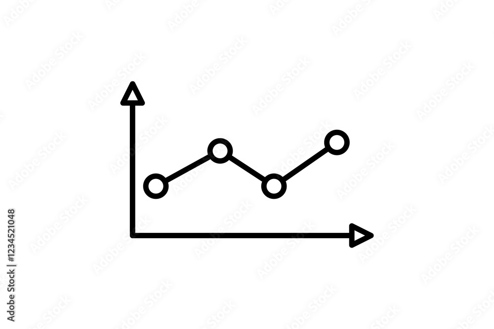 line chart icon vector. Icon related to graph and seo . suitable for web site, app, user interfaces, printable etc. line icon style. simple vector design editable line chart icon vector. Icon related to graph and seo . suitable for web site, app, user interfaces, printable etc. line icon style. simple vector design editable