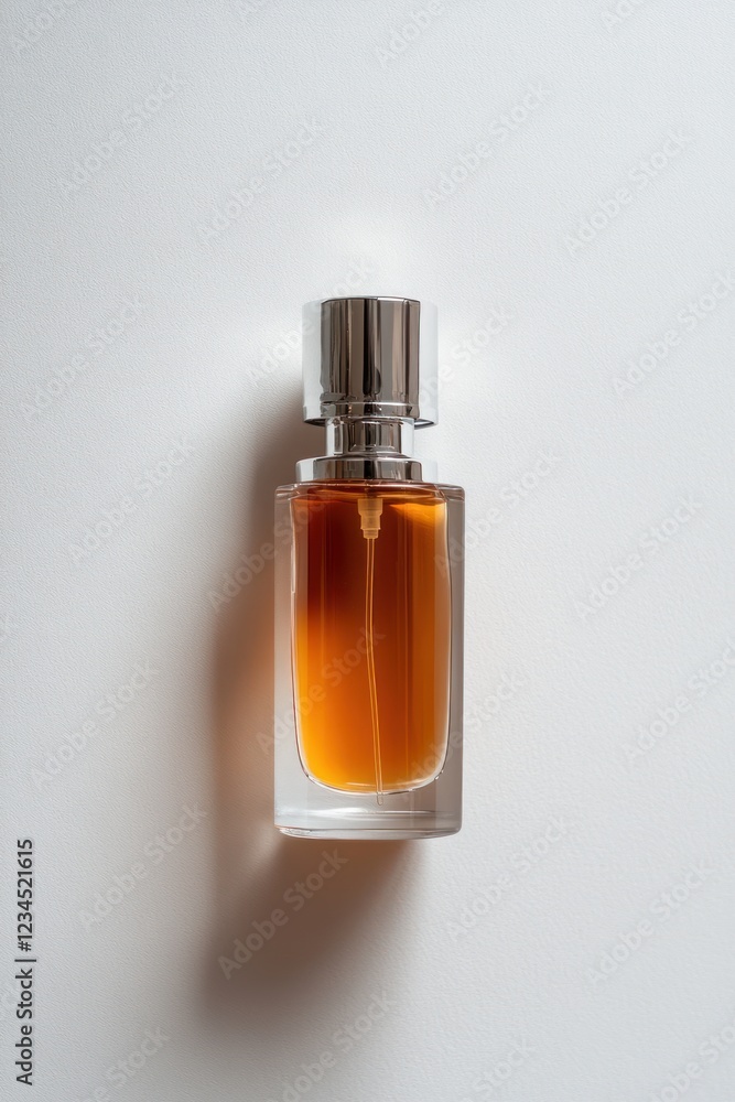 custom made wallpaper toronto digitalAmber perfume bottle, white background, minimalist style, beauty product