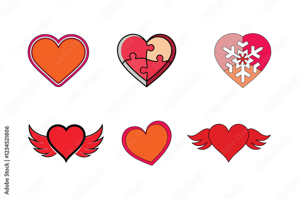 valentine vector bundle isoplated on white valentine vector bundle isoplated on white