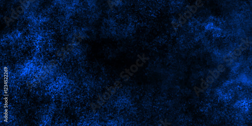 Abstract blue wall grunge background, Nebules blue texture decorative Venetian stucco for backgrounds, deep shiny blue and black dreamlike abstract fantasy under water background, dark blue concrete.