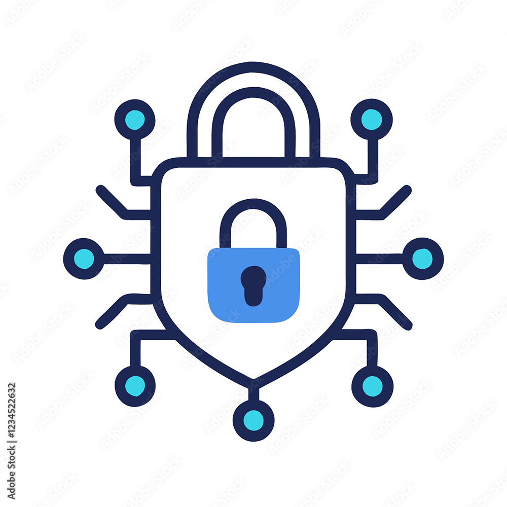 Cybersecurity Icon Illustration for IT Security and Digital Risk Management Cybersecurity Icon Illustration for IT Security and Digital Risk Management