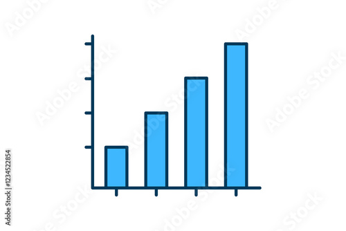 top bar chart icon vector. Icon related to graph and seo . suitable for web site, app, user interfaces, printable etc. flat line icon style. simple vector design editable photo