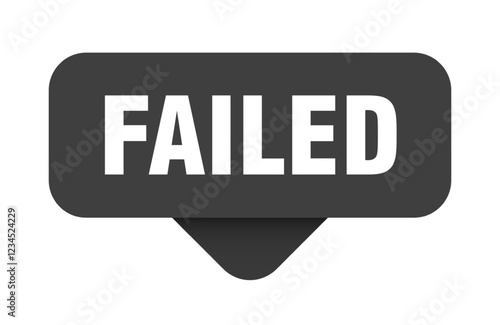 failed sticker. failed sign on transparent background