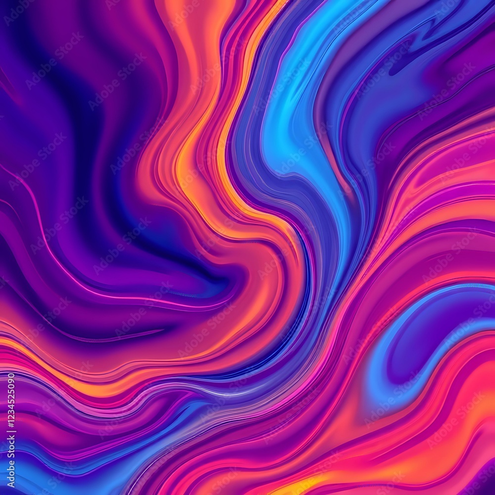Fototapeta premium Vibrant Abstract Art - Fluid Dynamics Inspired Design