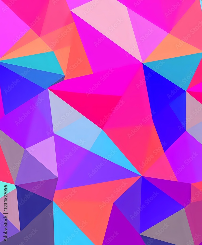 Obraz premium Vibrant Geometric Triangle Wall Art