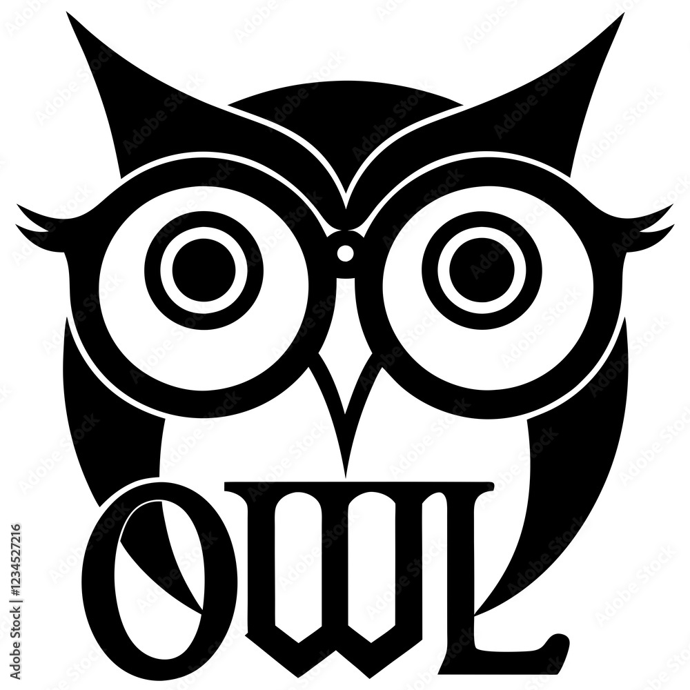 owl on white background owl on white background