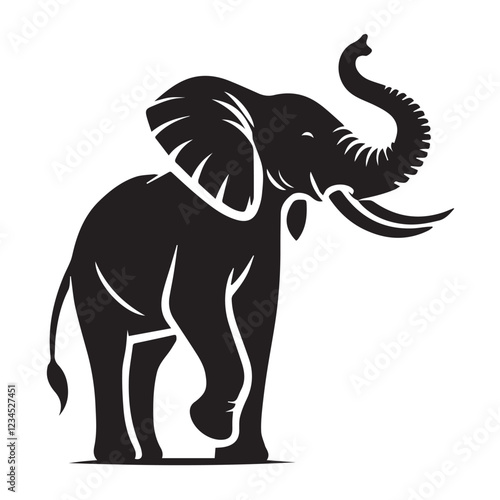 Elephant Head Silhouette vector