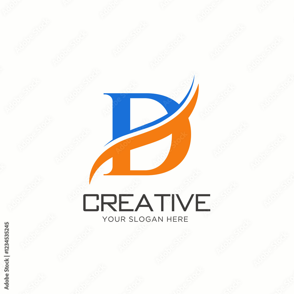 D Letter Logo Design. D Letter Logo Design with water wave D Letter Logo Design. D Letter Logo Design with water wave