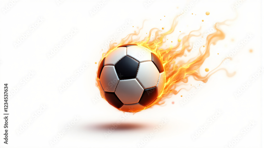 Fototapeta premium Explosive Soccer Ball in Motion A Dynamic Visual