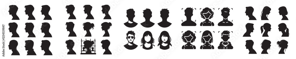 set of profile vector icons set of profile vector icons