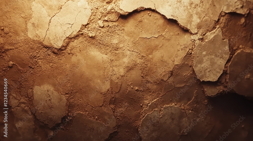 Fototapeta premium Cracked textured earth wall background