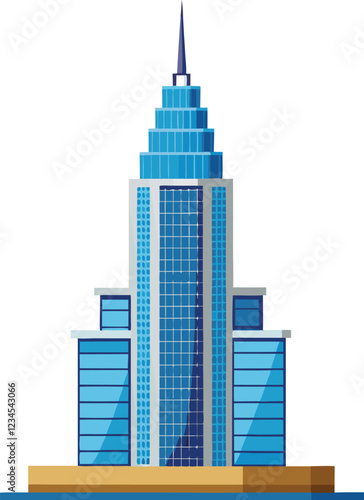 sky scraper building vector illustration 