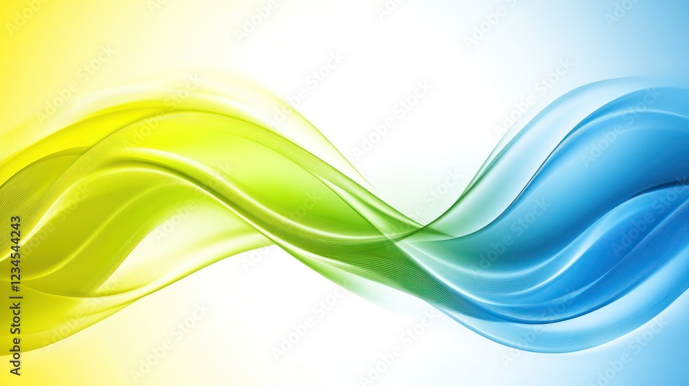 Abstract wave design, vibrant yellow-blue gradient, bright background, website banner Abstract wave design, vibrant yellow-blue gradient, bright background, website banner
