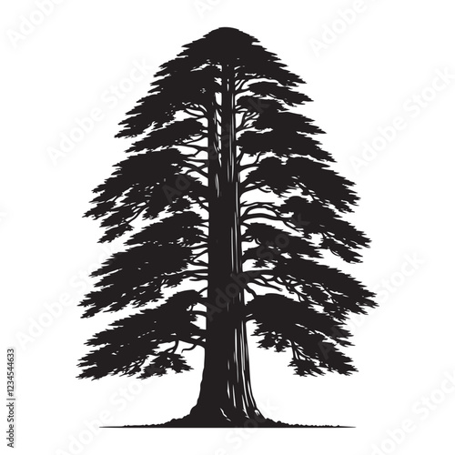 Redwood Tree Silhouette - Iconic California Redwood Shape - Redwood Tree Vector - Redwood Tree Illustration - Minimalist Redwood Silhouette - Redwood Vector - Redwood Digital Art
