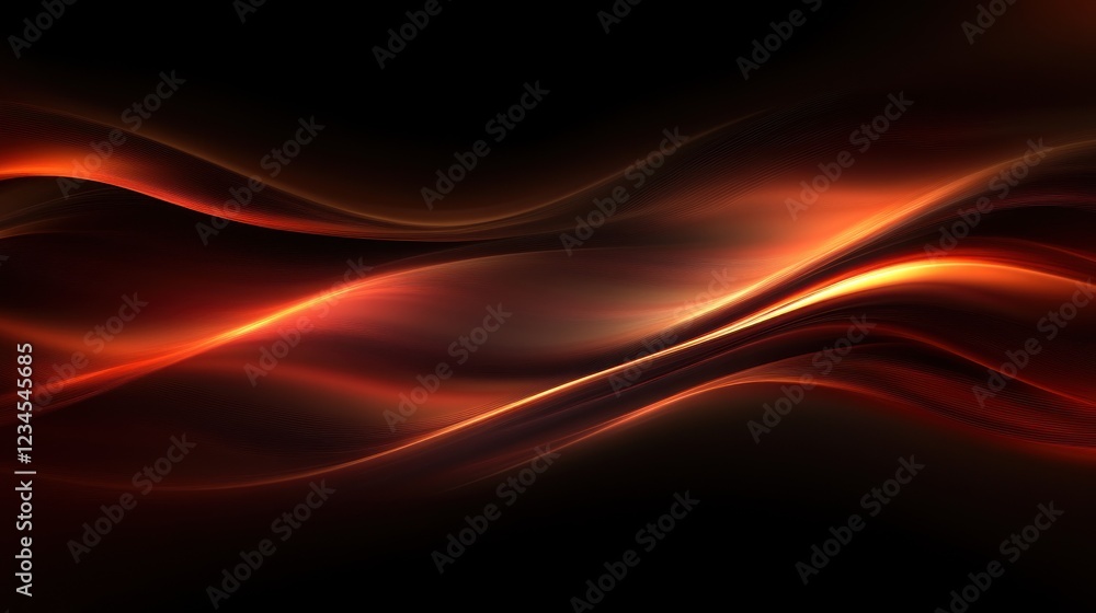 Abstract fiery waves flowing, dark background, digital art, website design Abstract fiery waves flowing, dark background, digital art, website design