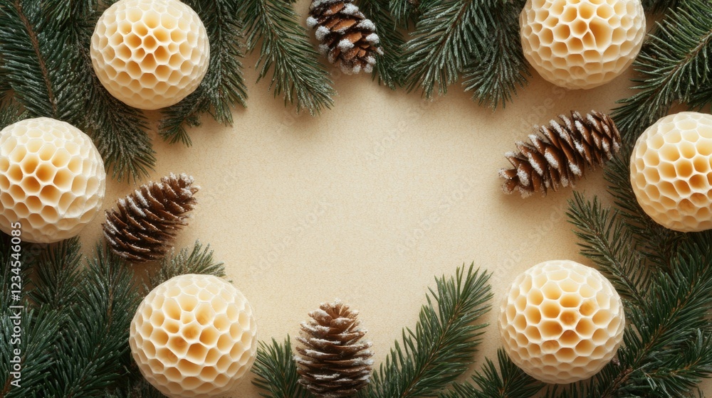 Honeycomb and Pine Cone Wreath Honeycomb and Pine Cone Wreath