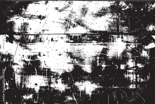 The grunge texture is covered with layers of cracks, scratches and chips. Vector illustration background.