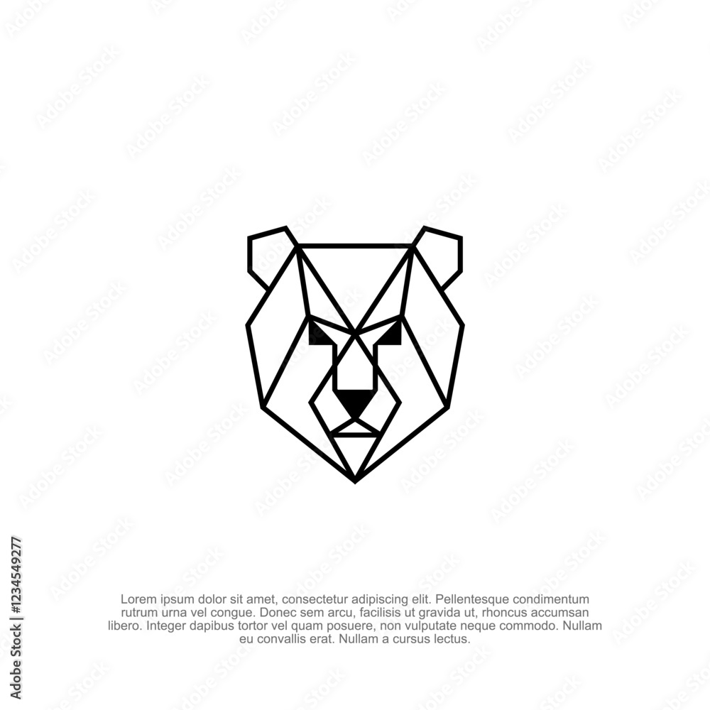 Outline deer head geometric style logo with a bold and dynamic design, suitable for outdoor brands, wildlife conservation, hunting gear, and sports branding Outline deer head geometric style logo with a bold and dynamic design, suitable for outdoor brands, wildlife conservation, hunting gear, and sports branding