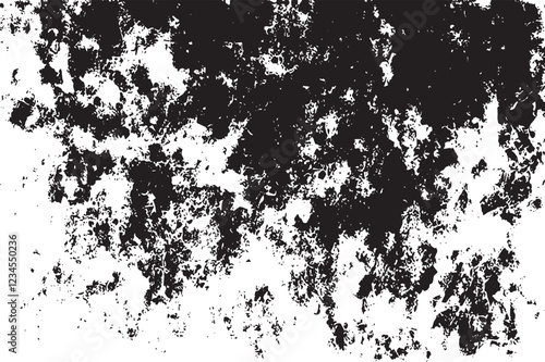 The grunge texture is covered with layers of cracks, scratches and chips. Vector illustration background.