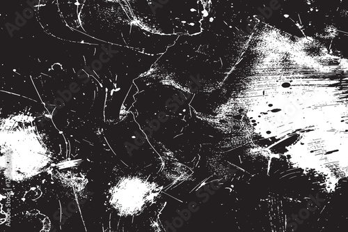 The grunge texture is covered with layers of cracks, scratches and chips. Vector illustration background.